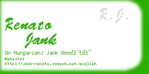 renato jank business card